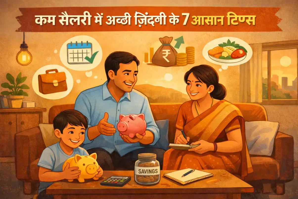 कम सैलरी में अच्छी ज़िंदगी कैसे जीएं — 7 छोटे बदलाव