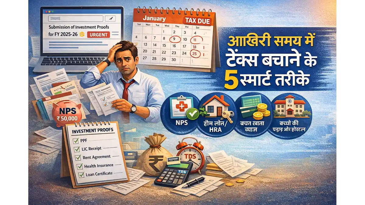 आखिरी समय में टैक्स बचाने के 5 स्मार्ट तरीके Tax Saving Tips Hindi